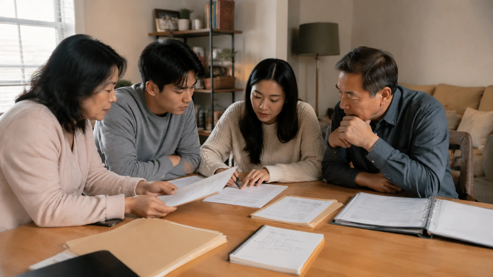 Bilingual family document coordination for a marriage record request