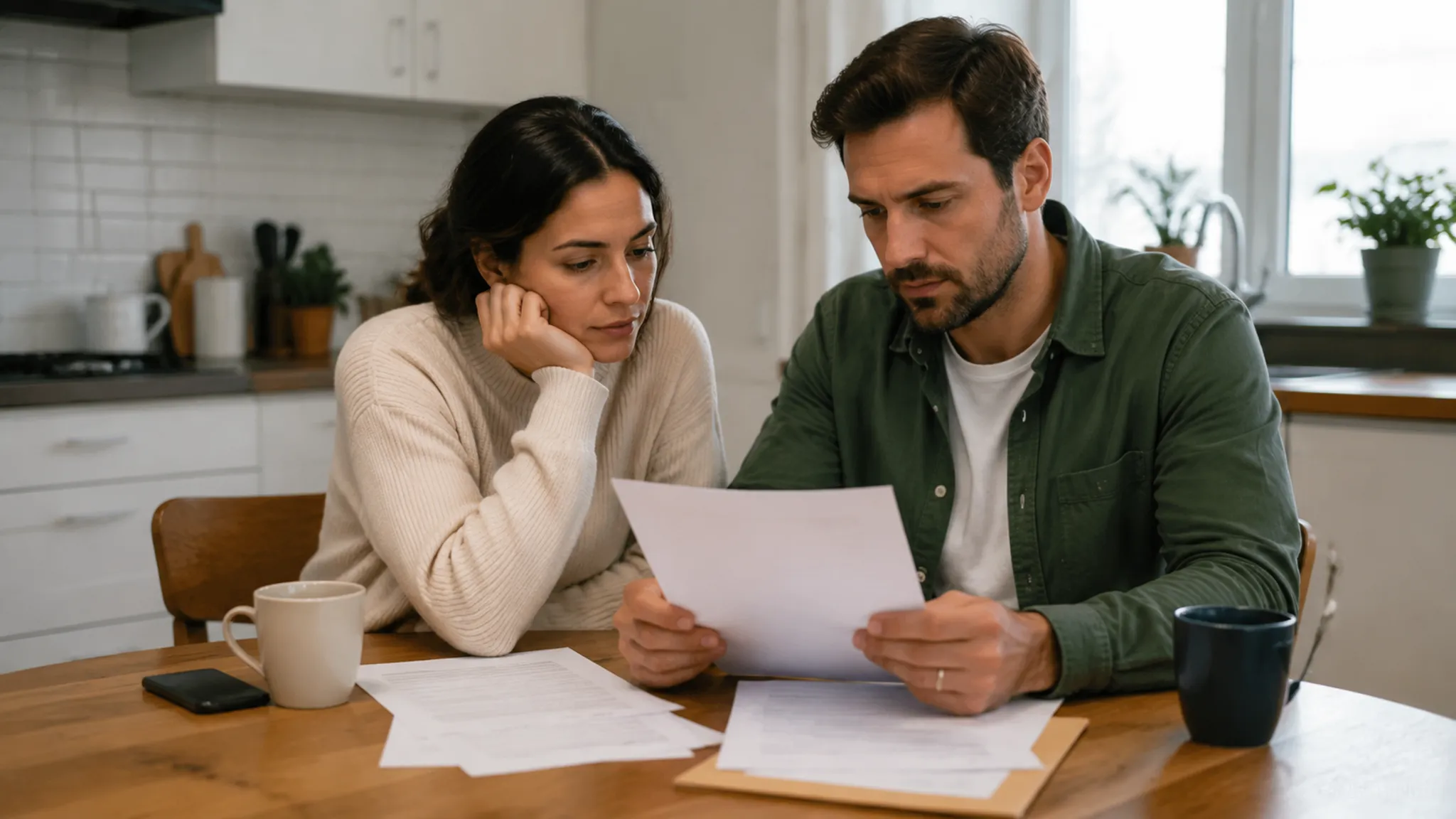 Couple organizing marriage certificate copy questions and filing details